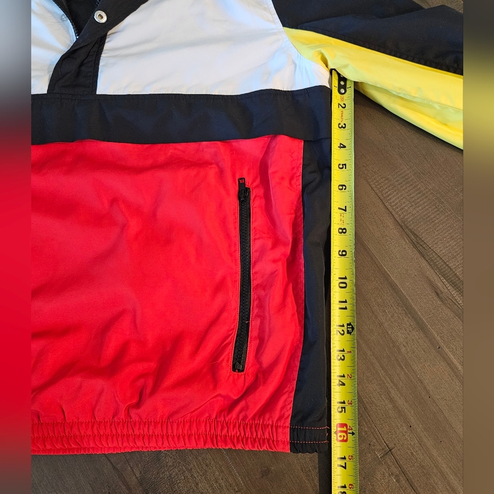 Forever 21 Men's Rain Jacket Windbreaker Red Black Yellow White XL - Picture 10 of 10